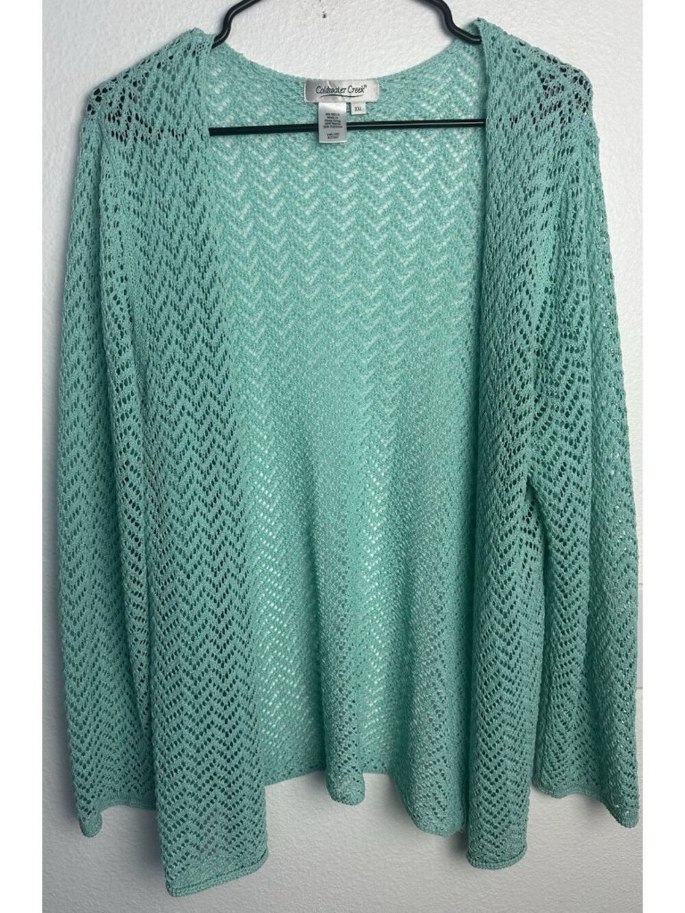 Coldwater Creek Womens Crochet Cardigan Size XXL One Button Long Sleeve - Picture 8 of 12